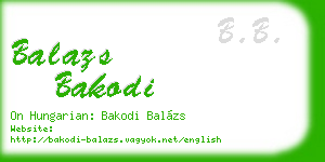 balazs bakodi business card
